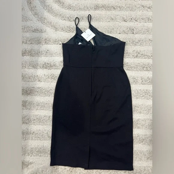 Chloe Kristyn Nicole Black One Shoulder Dress NWT Size large MSRP $328 - Picture 14 of 16